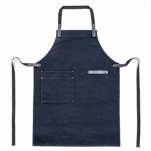 Ooni Pizzaiolo Apron - Made from heavy-duty canvas with genuine leather accents, featuring three multi-use pockets, a dish towel holder, adjustable straps for the perfect fit, and removable buckles for easy washing.