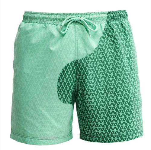 THE BEST PLACE - CHANGING COLORS SWIMWEAR SHORTS  BLUE GREEN SPOTS - Changing color swimwear shorts BLUE GREEN SPOTS