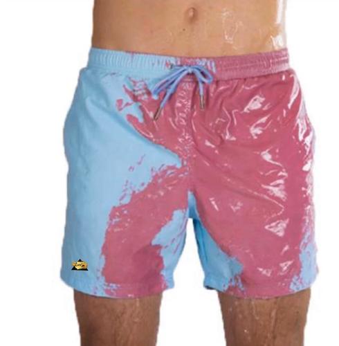 THE BEST PLACE - CHANGING COLORS SWIMWEAR SHORTS  BLUE PINK - Changing color swimwear shorts ( Blue pink )