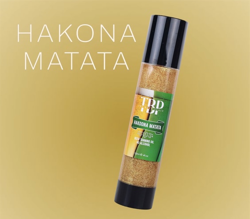 THE BEST PLACE - HAKONA MATATA BEER TAN - Hakona matata tanning oil with beer are 100% natural ingredients (gives golden bronze skin tone )and very high moisture with vitamin E , Aloe vera oil , argan oil , and beer  
 how to use: wet your body first then apply the oil on your body keep it under the sun 30 or 40 min then wet your body and repeat the steps  size 120 ml