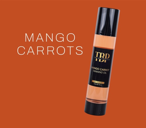 THE BEST PLACE - CARROTS MANGO TANNING OIL - (Tan carrot and mango are 100% natural ingredients ؜Gives orange skin tone and very high moisture with Vitamin E, Aloe Vera Oil and Argan) How to use :wet your body first then apply the oil on your body keep it under the sun 30 min or 40 then wet your body and replay the steps  
 size 120 ml