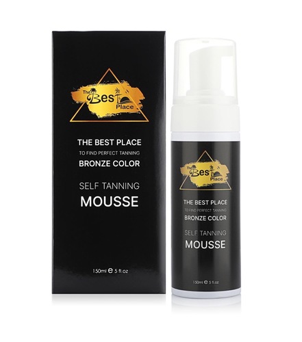 THE BEST PLACE - SELF TANNING MOUSSE WITH MITT - Tan in caramel and vitamin E gives a  darkgolden bronze color to the body and face -  indoor tanning no need sun 
How to use :  placed on a clean body and distributed properly with the use of a special mitt , and left on the body 2 to 4 hours if you want it darker  each one enough to use it more than 3 times for full body