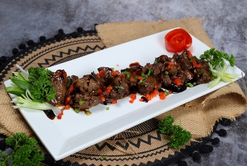 HAMSA CHICKEN LIVER - CHICKEN LIVER,OIL,GARLIC,POMEGRANATE SAUCE, BLACK PEPPER, VINEGER,LEMON JUICE,2 BREAD