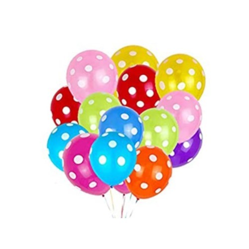 Balloons   50 - Special offer 
 50 pieces of polka dot balloons, mixed colors. You can choose the colors by contacting WhatsApp 60674030