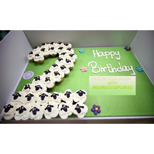 Shawn the sheep number - 3 Dozens 

Mini cupcakes Please keep your writing that you want on the board in the box below