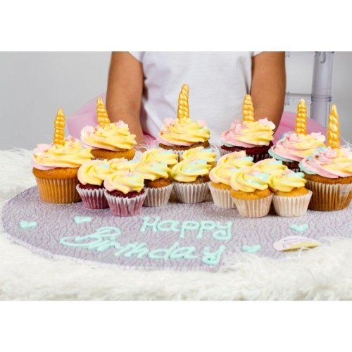 Unicorn pastel rainbow - Mini cupcakes + big cupcakes Please keep your writing that you want on the board in the box below