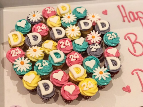 mini cupcakes with letters - mini cupcakes Please keep your writing that you want on the board in the box below