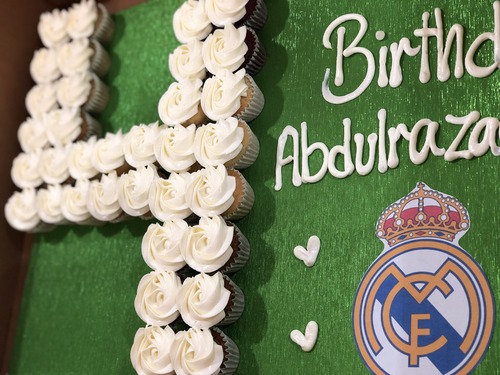 Real Madrid Number - 3 Dozens mini cupcakes