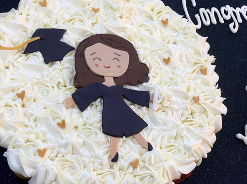 cute graduation girl - mini cupcakes Please keep your writing that you want on the board in the box below