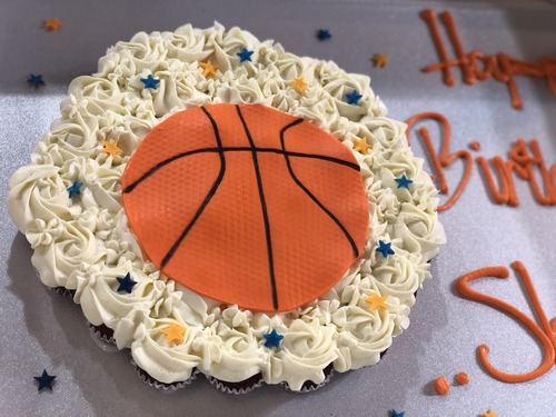 Basket ball - mini cupcakes Please keep your writing that you want on the board in the box below