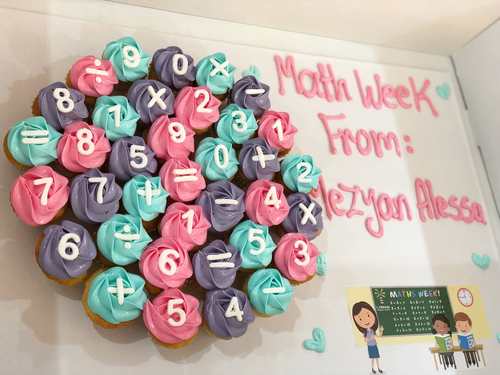 Math - mini cupcakes Please keep your writing that you want on the board in the box below