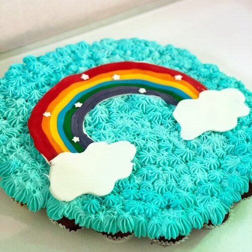 Rainbow - mini cupcakes Please keep your writing that you want on the board in the box below