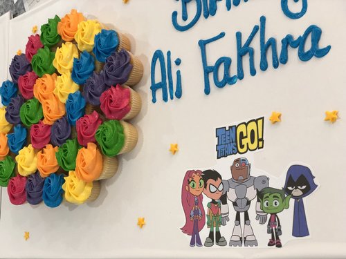 teen titans - mini cupcakes  Please keep your writing that you want on the board in the box below