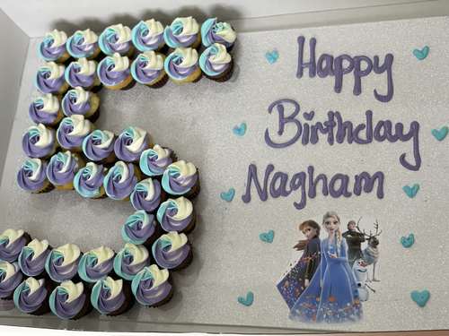 number frozen 2 - 3 Dozens mini cupcakes Please keep your writing that you want on the board in the box below