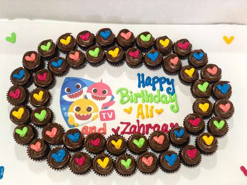 Baby shark chocolate with hearts
