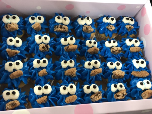 Cookies monster box - mini cupcakes