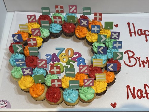 Math - 3 Dozens mini cupcakes Please keep your writing that you want on the board in the box below