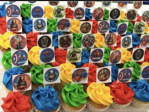 marvel flags - mini cupcakes Please keep your writing that you want on the board in the box below