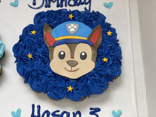 Paw Patrol Face - mini cupcakes Please keep your writing that you want on the board in the box below