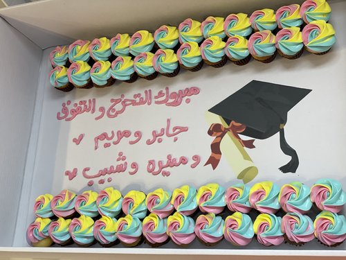 graduation 4Dozens - mini cupcakes Please keep your writing that you want on the board in the box below