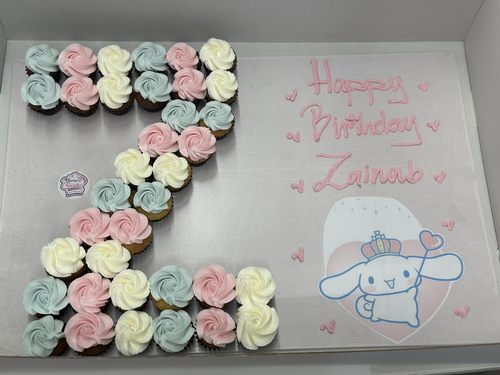 cinnamoroll letter - 3 Dozens mini cupcakes Please keep your writing that you want on the board in the box below