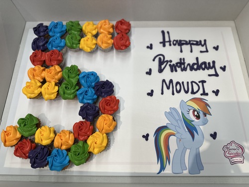 rainbow dash number - ٣ درازن ميني كب كيك الرجاء ترك كتابة التي تريدها على  اللوحة في صندوق الملاحظات في الأسفل