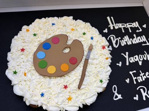 Painting palette - mini cupcakes&nbsp; Please keep your writing that you want on the board in the box below