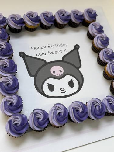 kuromi - mini cupcakes Please keep your writing that you want on the board in the box below