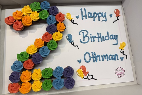 Ballons number - 3 Dozens mini cupcakes Please keep your writing that you want on the board in the box belowThis Design with Chocolate Flavor and all the chocolate Flavor comes with nuts