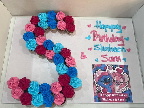 stitch letter pink & blue
