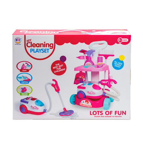 Cleaning toys - Kids cleaning games vacuum cleaner  Battery broom + cart cleaning tools