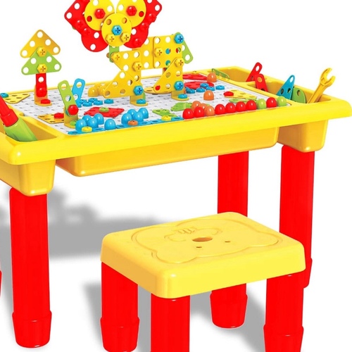 • Great educational toy• Great way to build and design• Develops Thyroid motor skills• Learning tabl