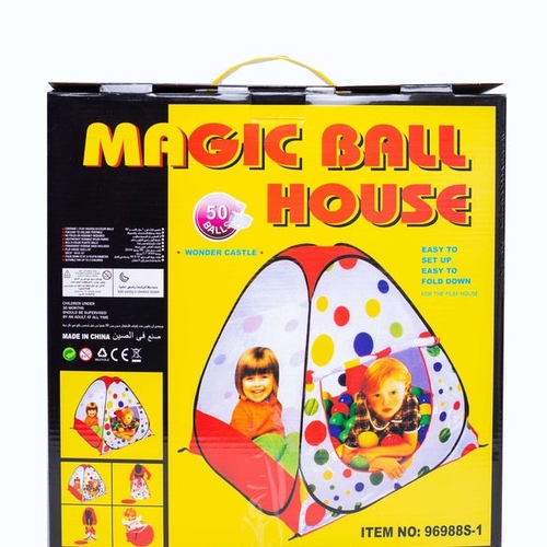 Baby Harrdss - Magic Ball house • MULTI-COLOR PLASTIC BALLS• CONVENIENT STORAGE BAGS INCLUDED• PLAY HOUSE SIZE: L33