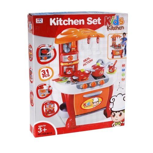 Girls happy play cooking game kitchen toys  trolly