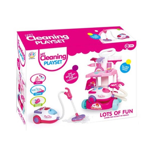 Cleaning toys - Kids cleaning games vacuum cleaner Battery broom + cart cleaning tools