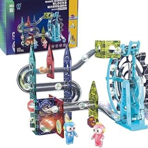 Electric & Musical Ferris Marble Run | 3D STEAM Toys for Kids Age 6+Year Old Boys Girls | Creative G