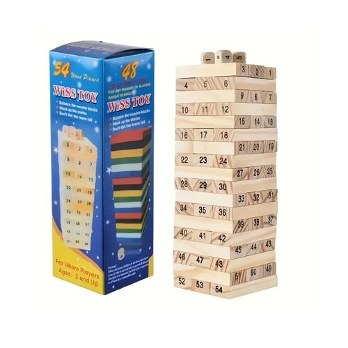 Jenga GIANT Genuine Hardwood Game Stacks to 4 feet. Ages 6 to 10 years old
