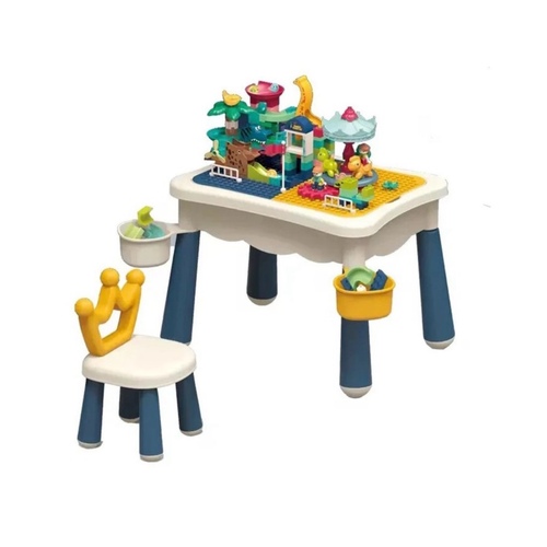 Multi purpose building block table chair