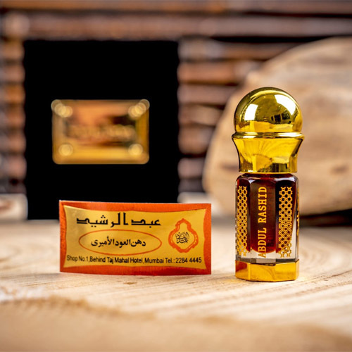 Oud Alhind - Dehn oud Amiri - Size: a quarter of a tola Description: Luxurious aged Indian oud oil, high stability and an aromatic scent