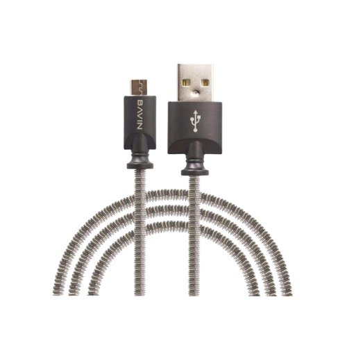 Bavin Cable Metal Head Charger 2.4 Amp Charging and Data Transfer Cable (Micro / Type C) (Code: 67) - Quick Charger Insert CB-101 for Iron Made of Metal with Fast Head Type C 2.4 Amps data charging cable Length Length: 1m Fast Charging 2.4A