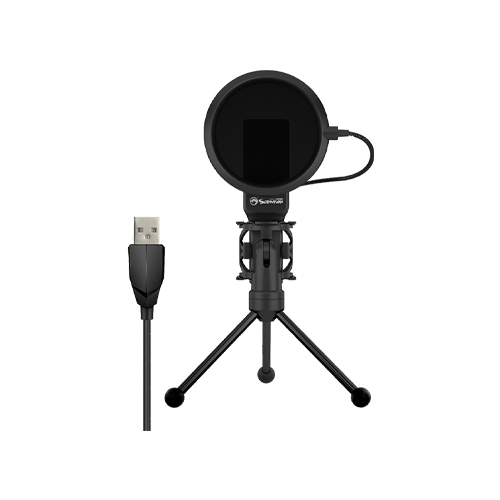 Marvo USB Scorpion Desktop Microphone MOV-03 - Black(Code:122) - Marvo USB Scorpion Desktop Microphone -MOC-03 Specifications: Introduction: Marvo Written by: MIC-03 Black color Dimensions: 150 x 45 mm Length Length: 1.5m Sensitivity: -47 dB ± 3 dB Connectivity: USB 2.0 Professional condenser / condenser microphone Built-in sound card + microphone Allows recording with the highest sound quality Portable with 270-degree adjustable tripod monocular with impedance ≤2200 Ω Great option to take a picture while broadcasting in the box: office microphone