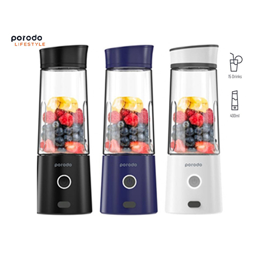 Borodo Lifestyle 6 Blades Portable Blender 400ml 126 Watts (Code:131) - Borrodo Lifestyle Blender 6 Blades 400ml 126W 6-blade juicer Powerful 126 Watt motor 2500AH Internal Battery Stainless steel stainless steel blade Rechargeable with USB port Lightweight to carry anywhere Mix frozen fruits