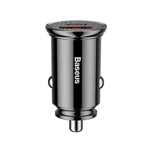 Baseus BS-C16C1 Car Charger 30W Two USB ports + Type C QC3 .O (code:33) - Baseus BS-C16C1 Car Charger 30W Two USB ports + Type C QC3 .O Specifications: Baseus Name: Best smart car charger Written by: BS-C16C1 Material: ABS + PC black color Input: DC 12-24V Output: USB: 4.5V/5A, 5V/4.5A, 9V/3A, 1 2V/2.5A Type C: 5V/3A, 9V/3A, 1 2V/2.5A, 20V/1.5A USB + Type-C: 5V / 5A max. Package includes: Baseus Quick Charge 4.0 3.0 USB Car Charger