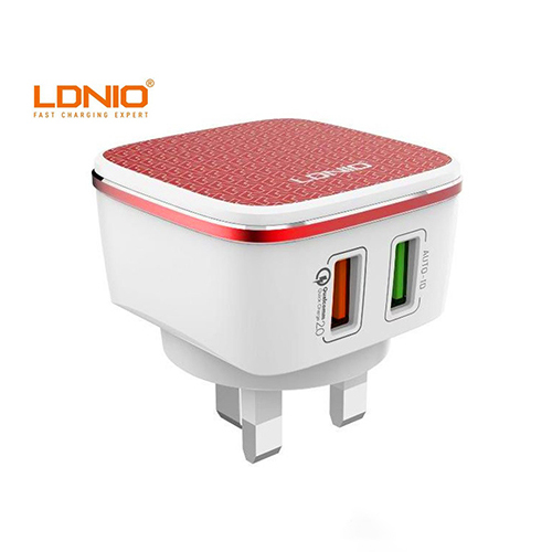 Ldnio charger with two USB ports 2.4A with cable - A2405Q model (Code:2) - Ldnio Charger A2405Q Dual USB Port 2.4 Ampere With Cable LDNIO Dual USB Charger Auto ID, Auto ID, Auto ID, Auto ID, Auto ID, Auto ID, Auto ID, Auto ID Total power 30W Qualcomm Port 3.0 6v-3A / 9v-2A 5V-2.4A Auto ID Outlet Ldnio 2 Surtis 2.4A Charger - A2405Q