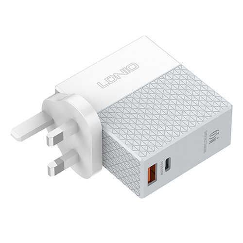 Ldnio Universal 65W 1 USB C Fast Charger Type C Wall Charger - A2620C (Code:108) - Ldnio A2620C 65W 1 USB C Fast Charging Universal Type C Wall Charger Protection: short circuit, over current, over voltage protection Function: PD, phone charging Brand Name: LDNIO Number and writing: A2620C Port: Type C Voltage and current: from 100 to 240 volts Output power: 65W Product Name: 65W PD Charger the color is white Current Voltage: AC 100~240V 50/60Hz