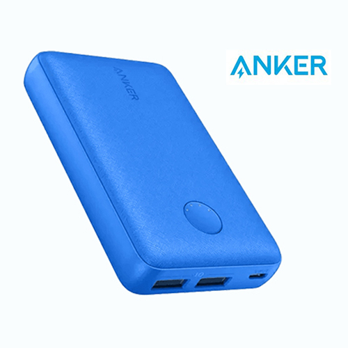 Anker Powercore Select 10000 mAh Power Bank 12 Watts - Blue (Code: 166) - Product details Anker PowerCore Select Power Bank 10000 mAh 12W Features and Specifications: Brand: deny Model: A1223H Available colours: red, blue, black Capacity: 10000 mAh Technology: Power IQ, Multi Protect, Voltage Boost Battery: 1 lithium-ion battery Distinctive design Easy to use Input: Micro-USB (up to 10W) For 2 USB-A port (up to 12W) Contents: power bank