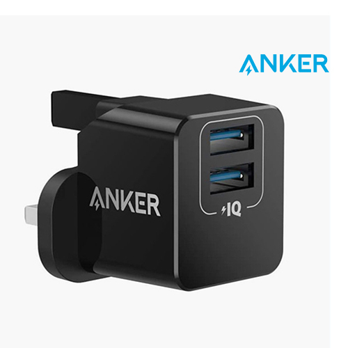 Anker PowerPort Mini USB Mobile Phone Wall Charger 12W - Black (code: 168) - Product details Anker PowerPort Mini USB Mobile Phone Wall Charger 12W - Black Features and Specifications: Brand: ANKER Model: A2620K12 black color Dimensions: 5.7 x 4.8 x 4 cm Weight: 45g Power: 12W PowerIQ Technology General compatibility with phones and devices Charge any two devices at the same time Perfect for travel due to its small size Superior Security Features Contents: wall charger for phone booklet