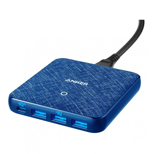 Anker PowerPort 65W 4-Port Desk Charger (Code: 191) - Product details Anker PowerPort 65W 4-Port Desk Charger Features and Specifications: Brand: deny Available colours: blue and gray Model: A2045K31 Type: PowerPort Atom III Power: 65W Inputs: 100 - 240V ~ 2A 50 - 60Hz PIQ 3.0 (USB-C port): 5V/2.4A, 9V/3A, 15V/3A, 20V/2.25A USB-A port: 5V/4A （2.4A max per port 3 USB ports 1 USB Type-C High Speed Charging Slim and compact design Protection against overcurrent, overcharging and short circuit slim design Contents: charger Instruction Manual