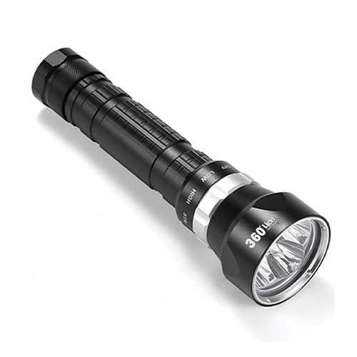 Flashlight TW-1033 Charging(Code:208) - TW-1033 Charging Flashlight Specifications: Light color: white/light yellow Special function: diving flashlight Waterproof rating: IPX8 Battery Configurations: 2 x 18650 or 2 x 26650 (without battery) Input voltage: 8.4V Toggle type: Twist Mode: to gradually push the brightness Brightness: 6000 lumens max brightness LED life: 100,000 hours Material: aluminum Lens: coated glass lens Reflector: textured aluminum reflector color: black Size (mm): 212mm x 62mm (head) x 35mm Weight: 382g Package include: 1 * 4xXHP50 LED Diving Flashlight (without battery and charger) 1 * hand strap