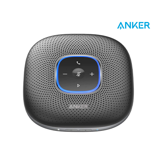 Anker PowerConv Bluetooth Speaker With 6 Microphones - Black (Code:236) - Anker PowerConv Bluetooth Speaker With 6 Microphones - Black Features and Specifications: Brand: ANKER Model: A3301H11 black color Dimensions: 4.88 x 4.84 x 1.18 inches Weight: 340g Built-in 6700 mAh battery Wired connection via USB-C Omni-directional audio pickup 6 360-degree array microphones pick up sounds anywhere in the rooms for up to 8 people Real-time echo cancellation up to 70 dB Includes capturing your voice without distracting noise Optimum clarity and volume 24 hours of contact time Contents: Mini Bluetooth Headset booklet